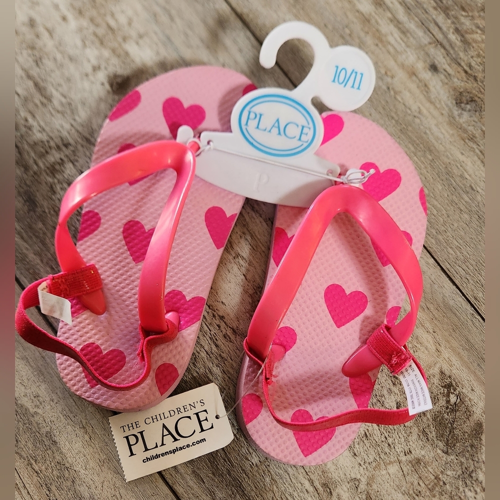 Girls Heart Flip Flops